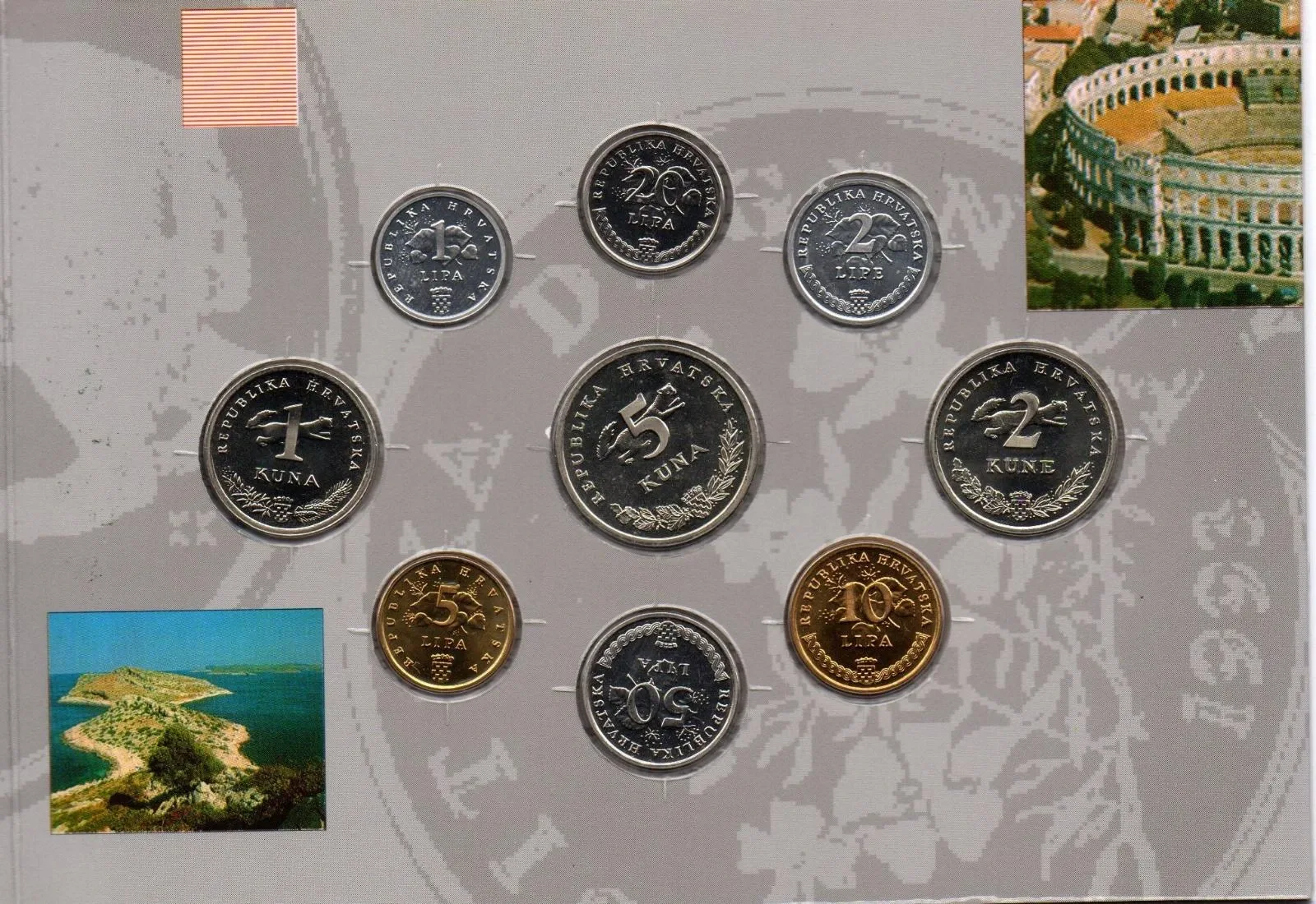 Chorwacja zestaw monet z 1993 roku UNC